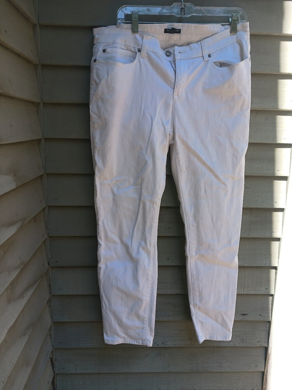 Sparkling WHITE EILEEN FISHER JEANS WM SZ 14 PETITE